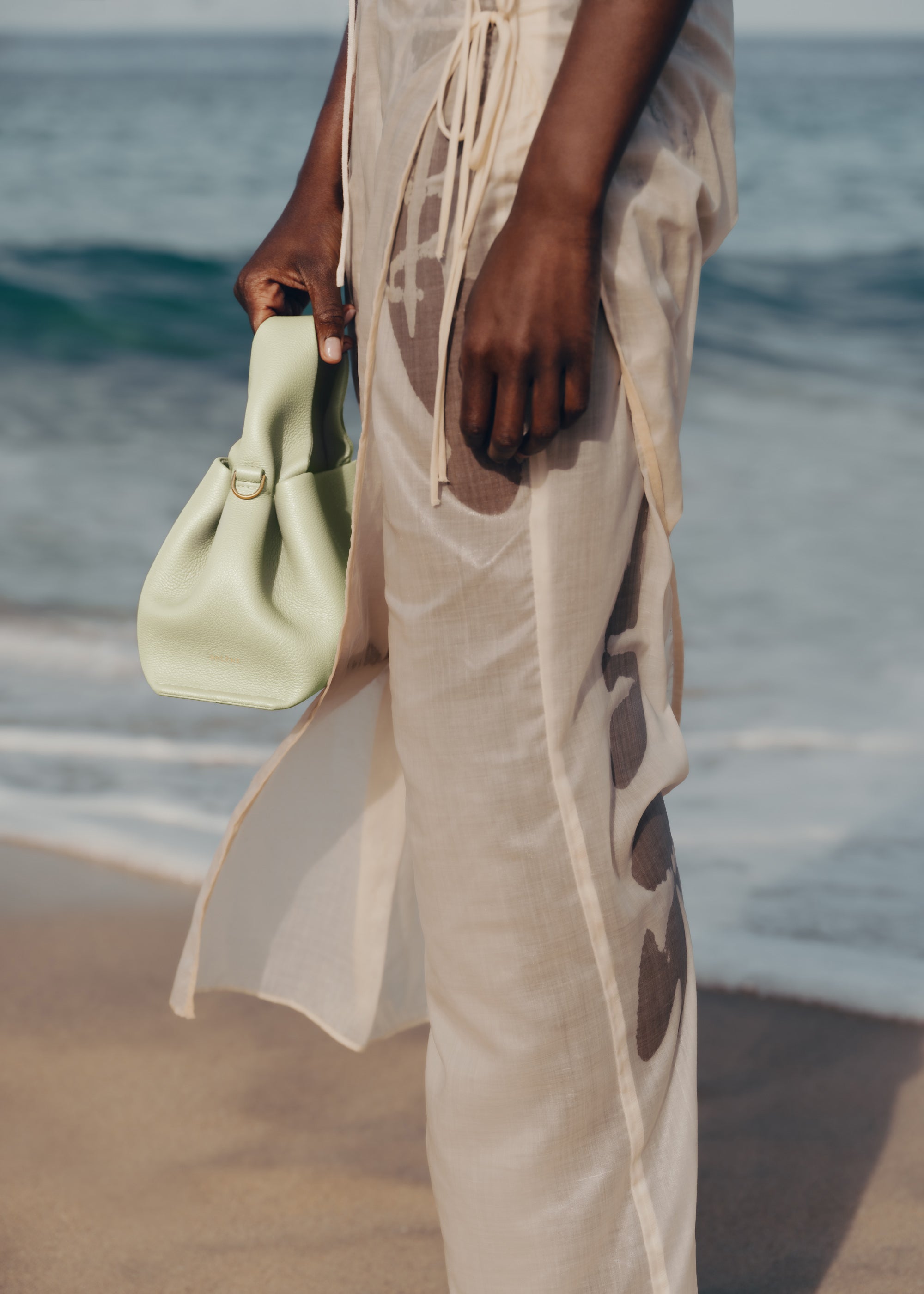Polène Sac Numéro Neuf Mini Aloe Grainé