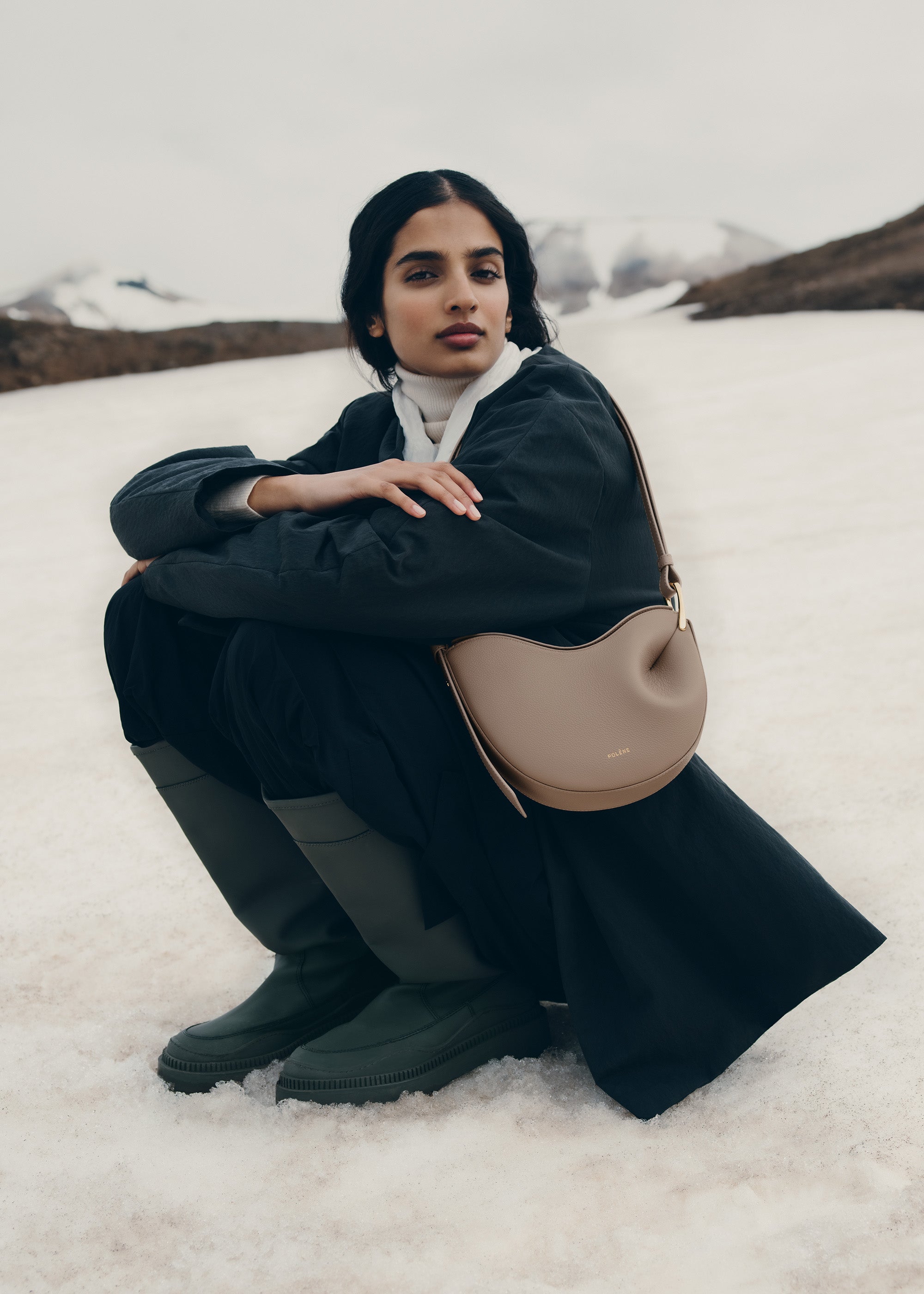 Polène Sac Tonca Taupe Grainé