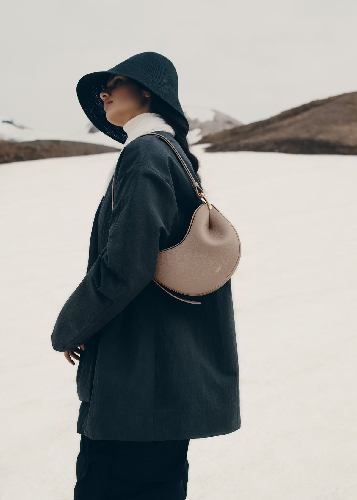 Polène Sac Tonca Taupe Grainé