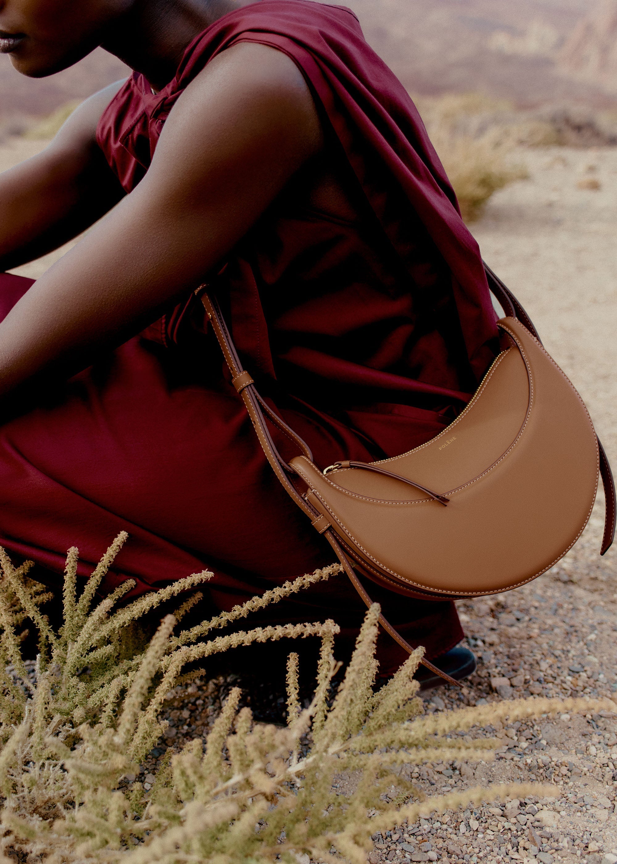 Polène Sac Numéro Dix Camel Lisse