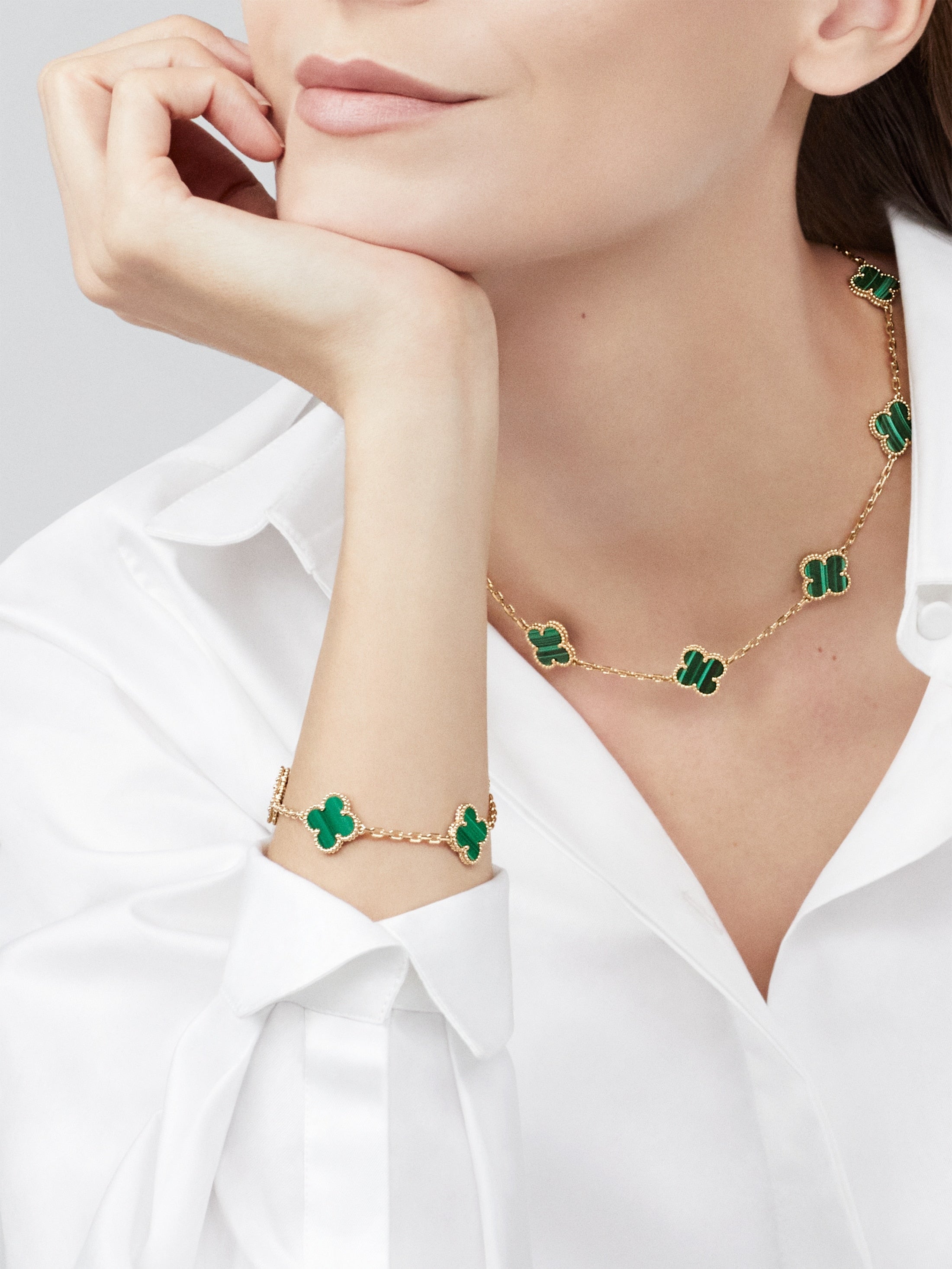 Van Cleef Vintage Alhambra 5 motifs Malachite