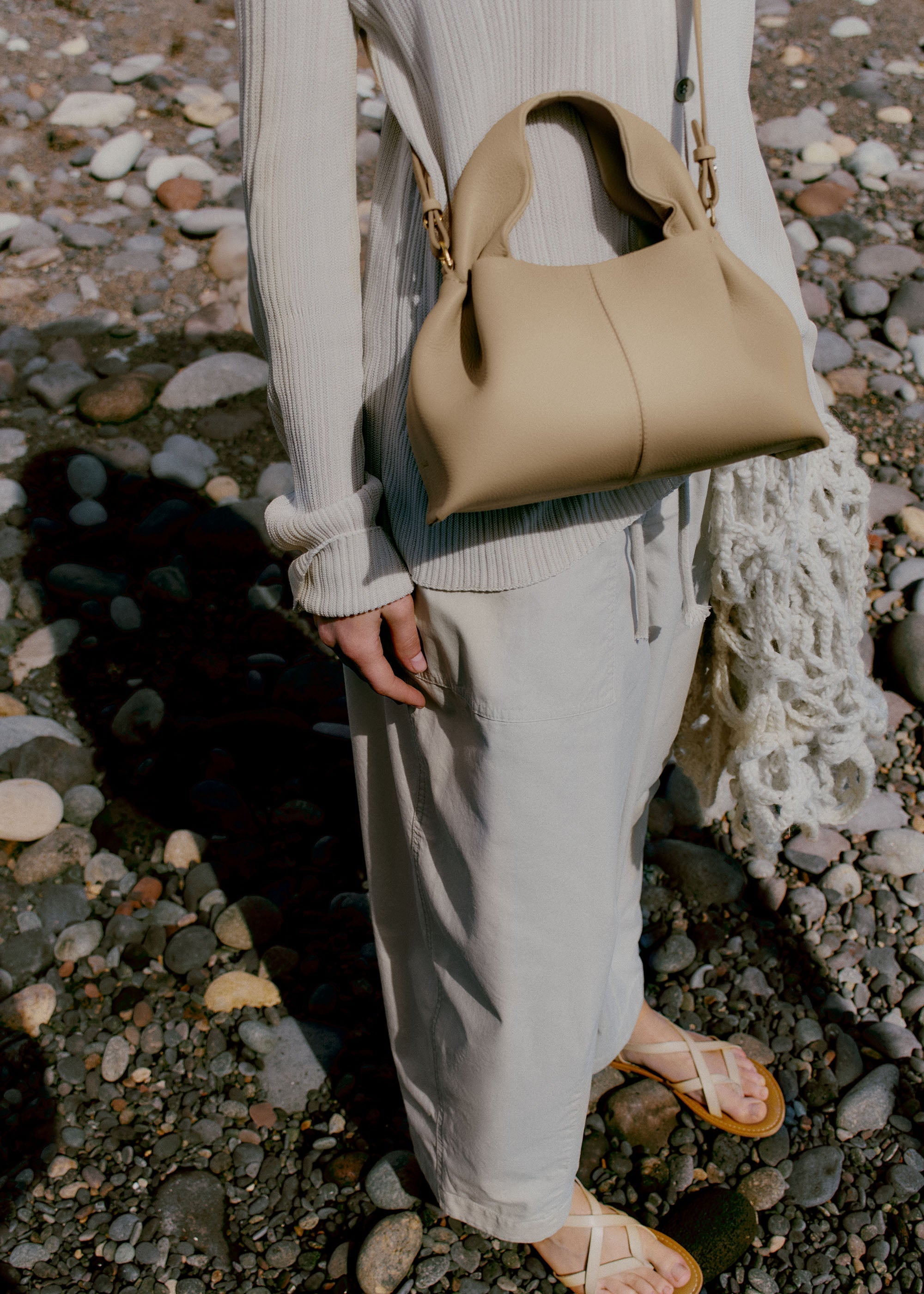 Polène Sac Numéro Neuf Mini Sable Grainé