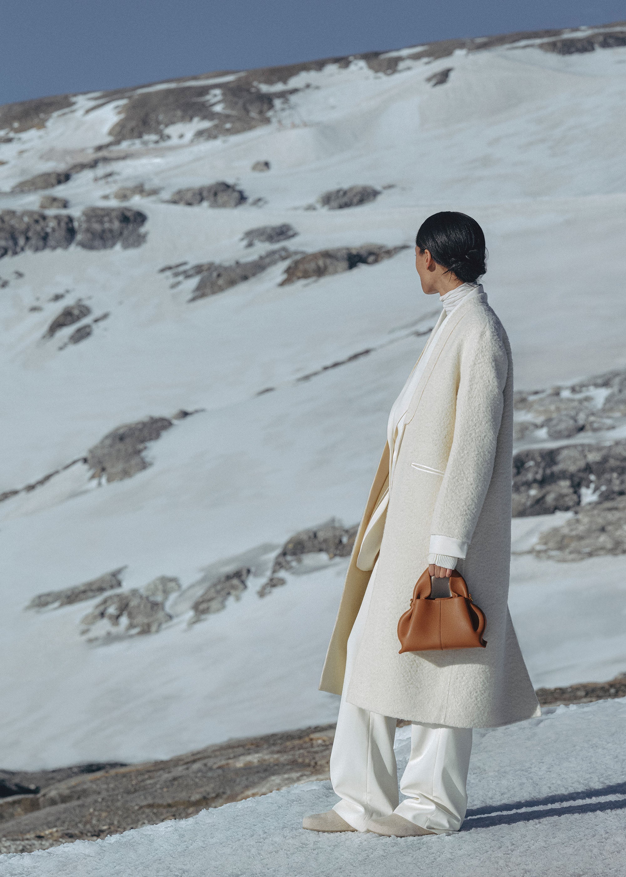 Polène Sac Numéro Neuf Mini Camel Grainé