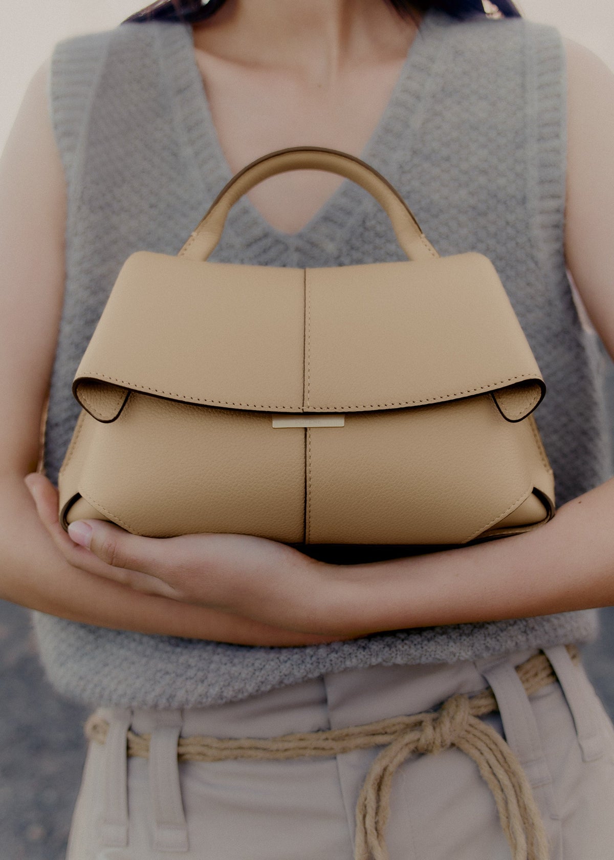 Polène Sac Mokki Mini Sable Grainé