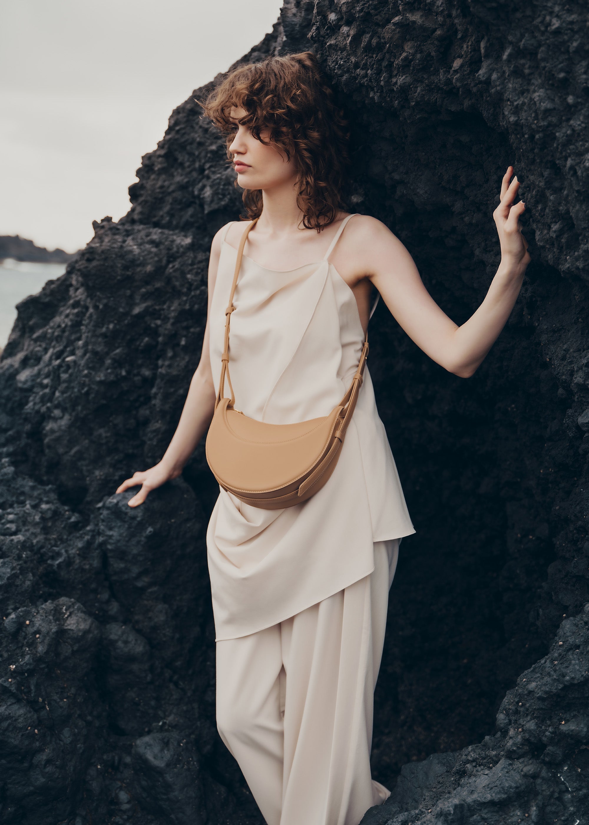 Polène Sac Numéro Dix Beige Lisse