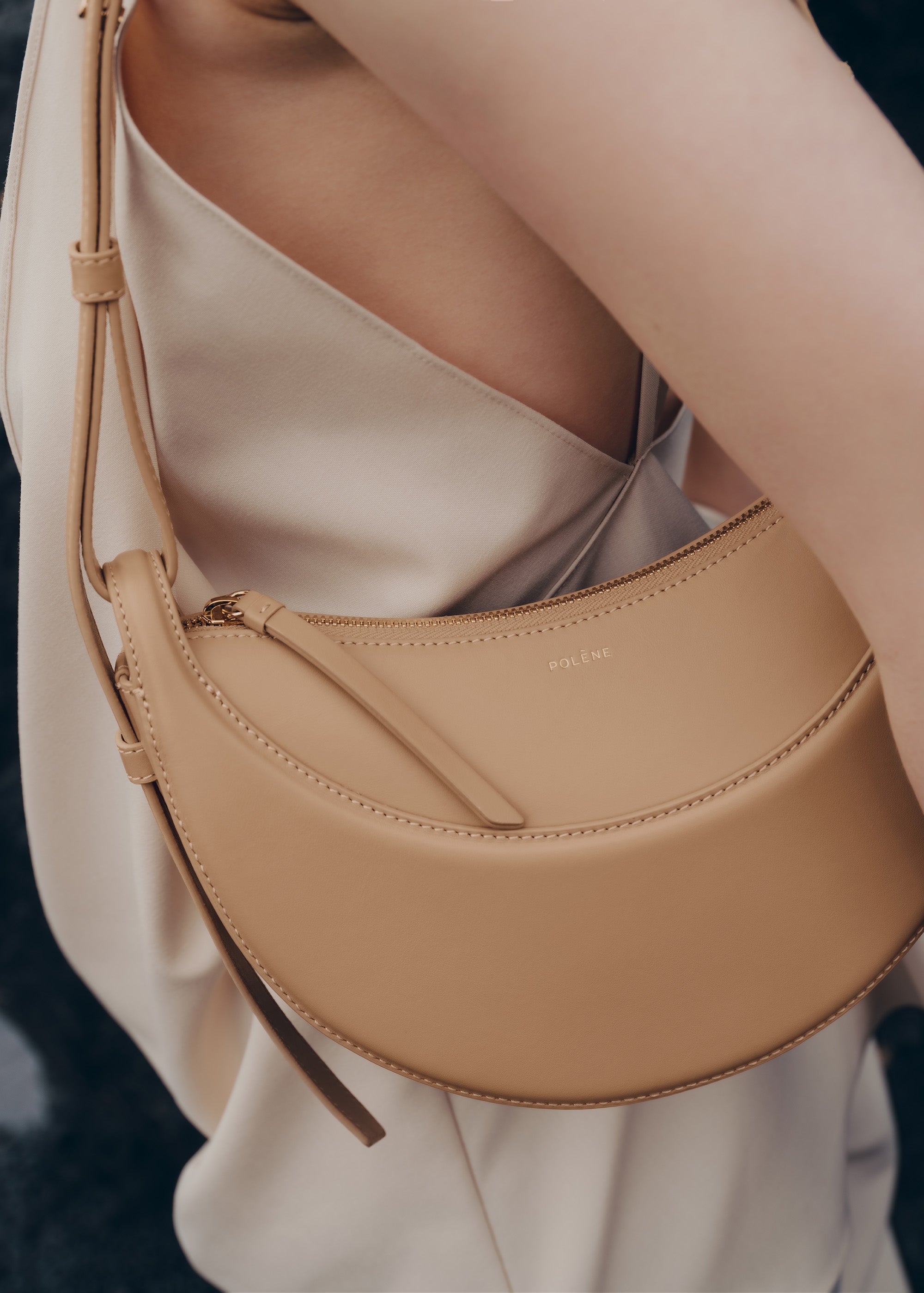 Polène Sac Numéro Dix Beige Lisse