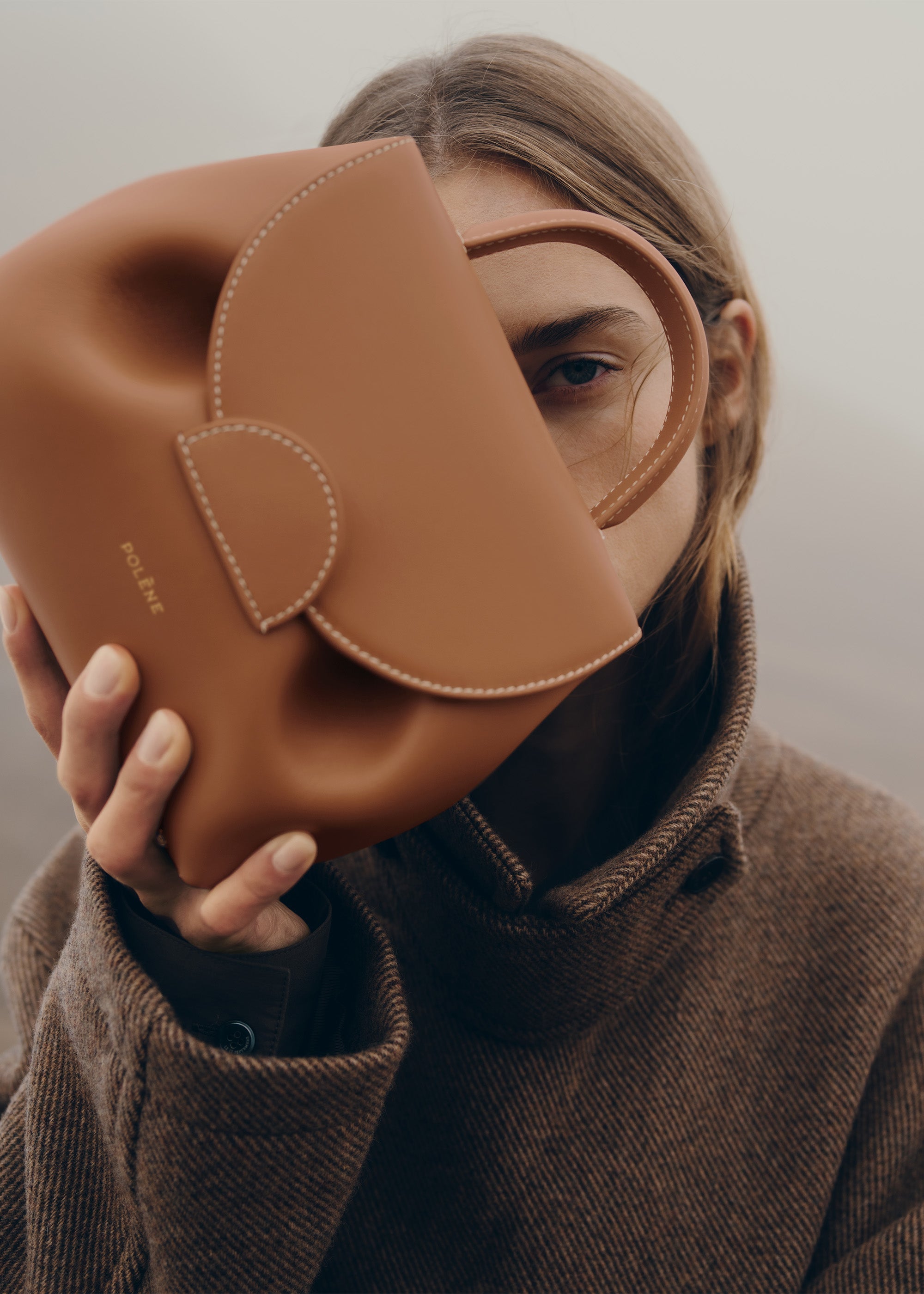 Polène Sac Numéro Un Nano Camel Lisse