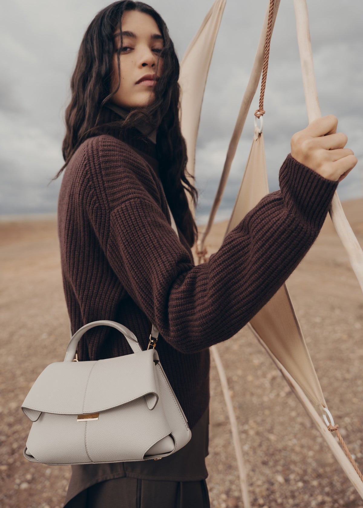 Polène Sac Mokki Mini Craie Grainé