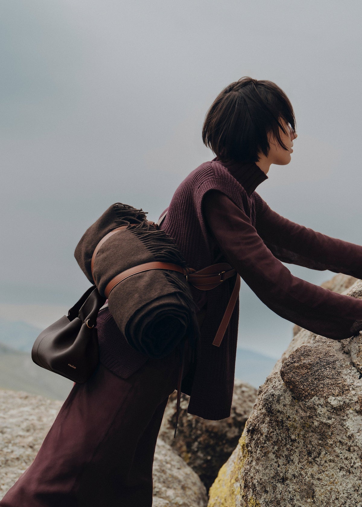 Polène Sac Numéro Neuf Mini Ébène Grainé