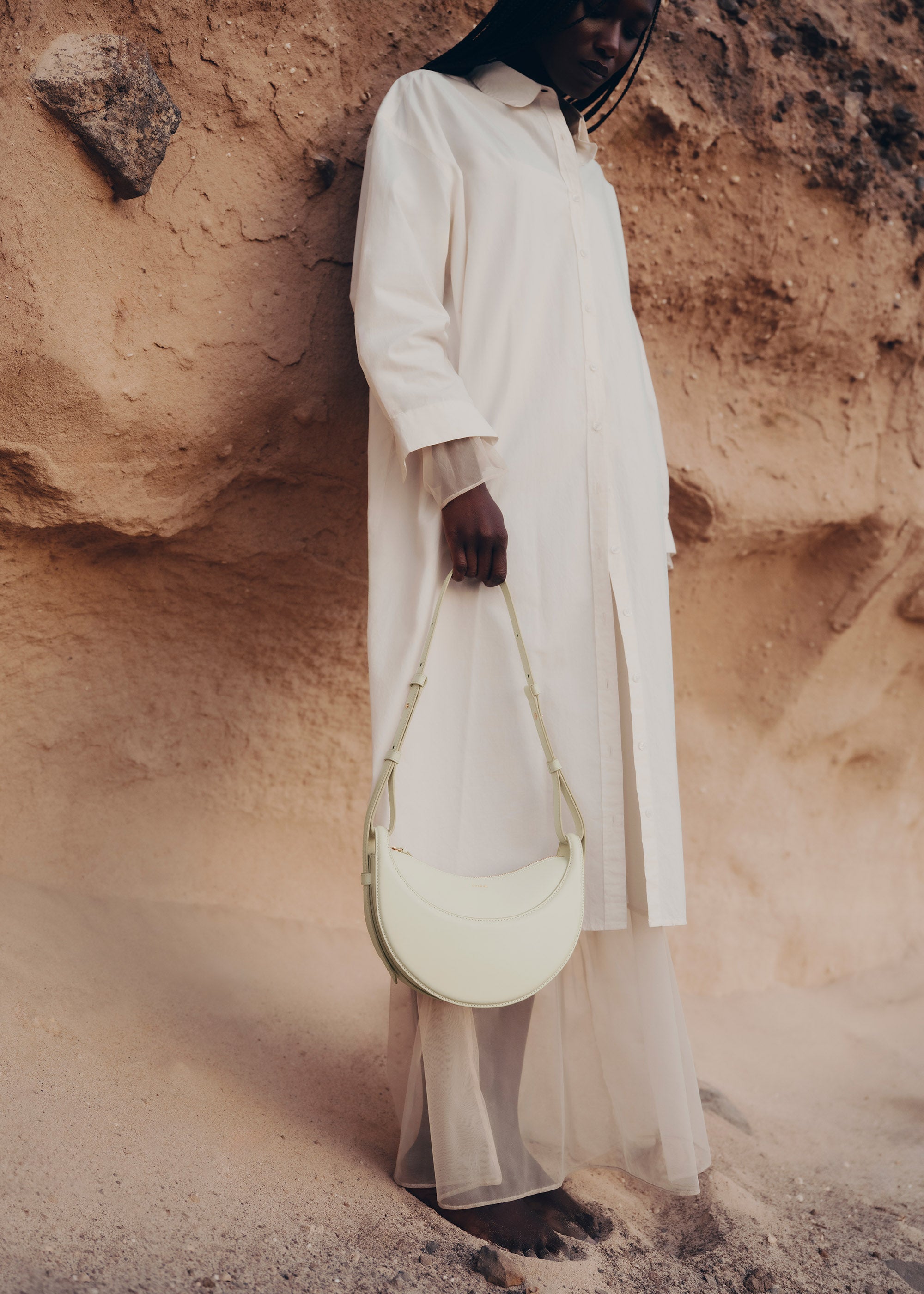 Polène Sac Numéro Dix Aloe Lisse