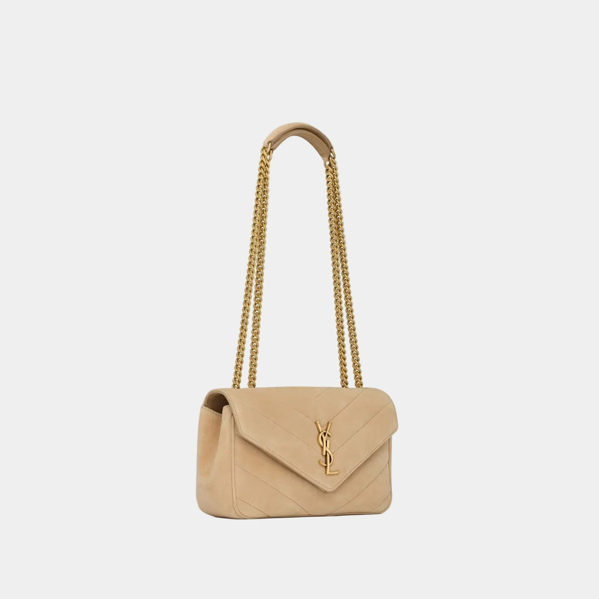 Saint Laurent Sac Loulou Small Suède Matelassé