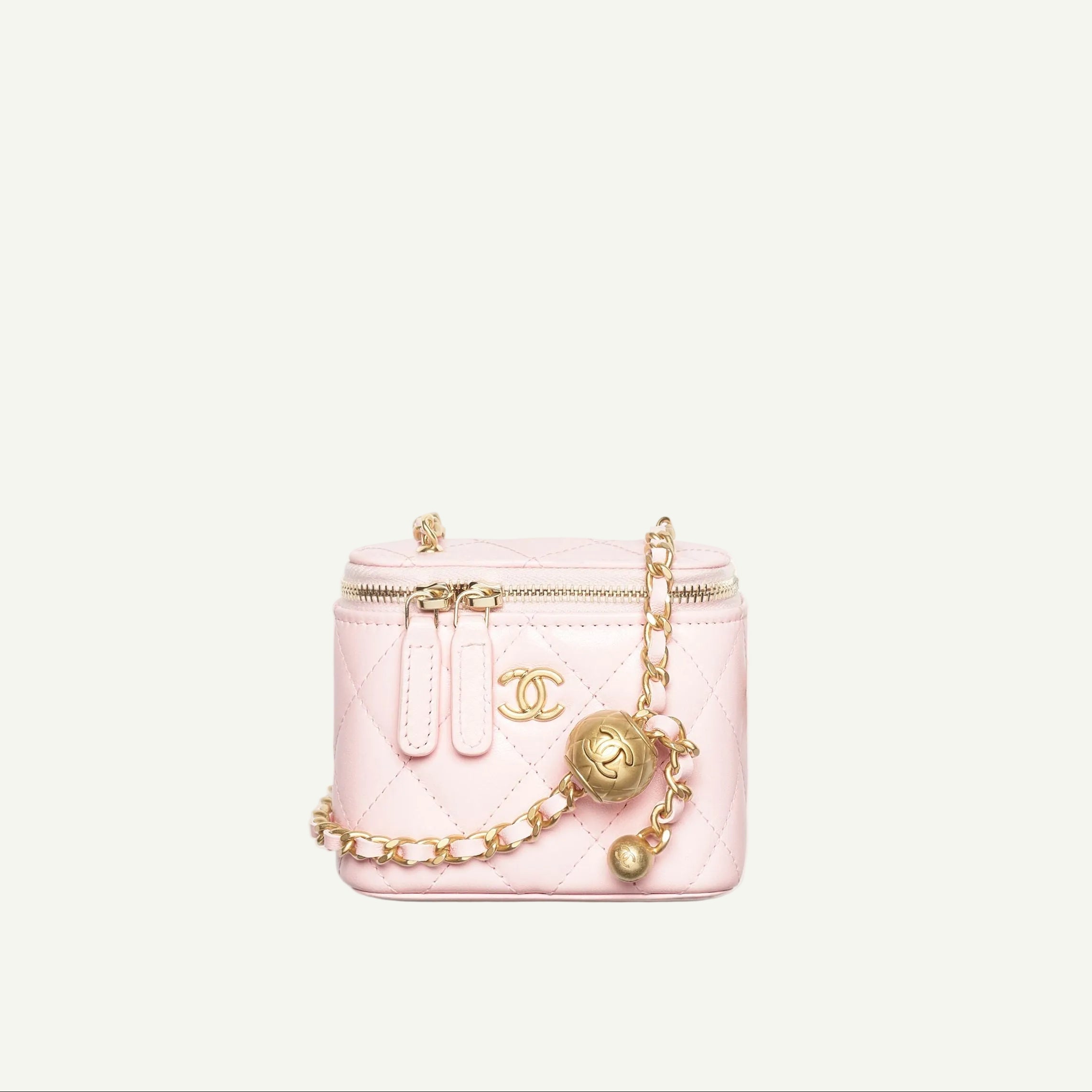 Chanel Sac Petit Vanity Chaine Blanc