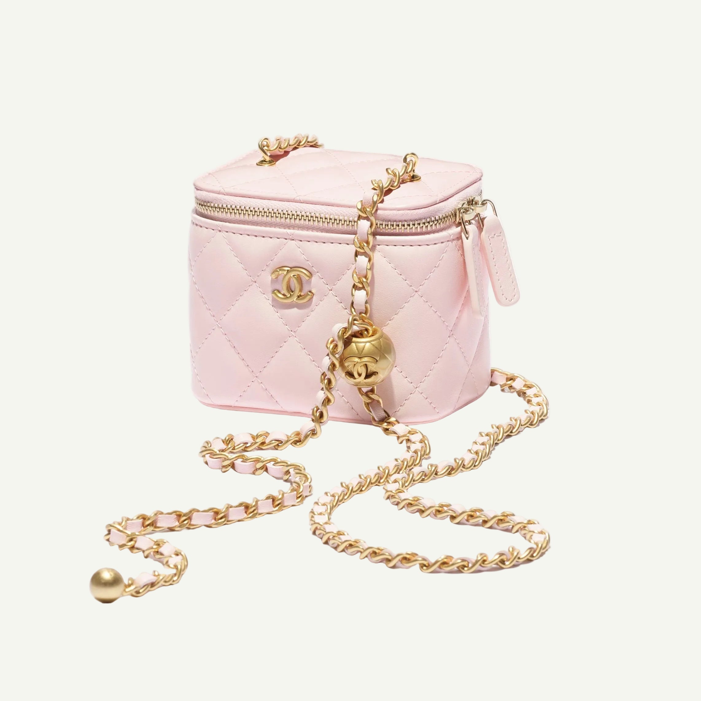 Chanel Sac Petit Vanity Chaine Blanc