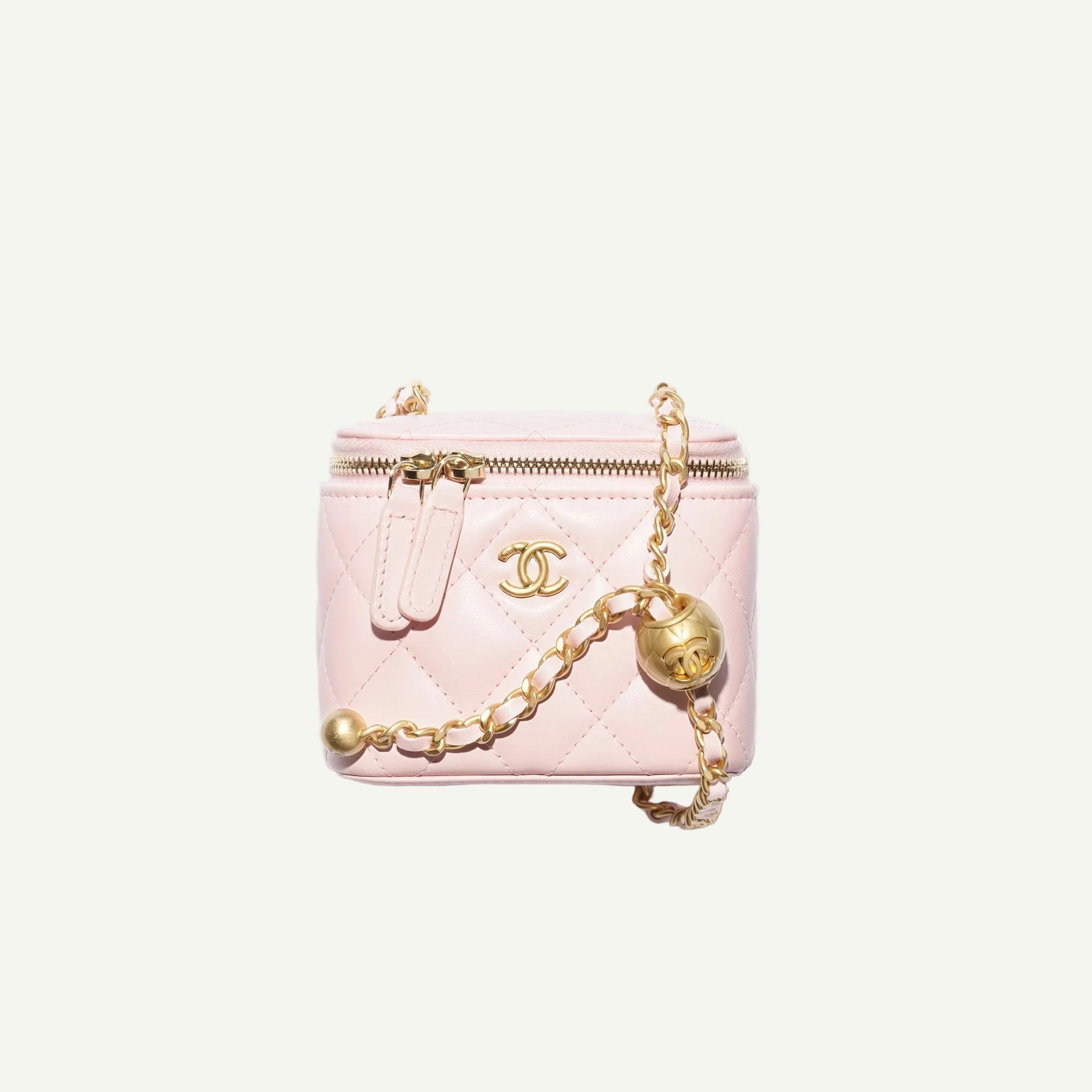 Chanel Sac Petit Vanity Chaine Blanc