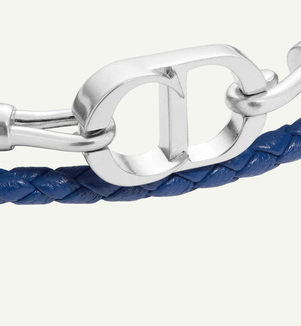 Dior - Bracelet double tour cuir CD marine