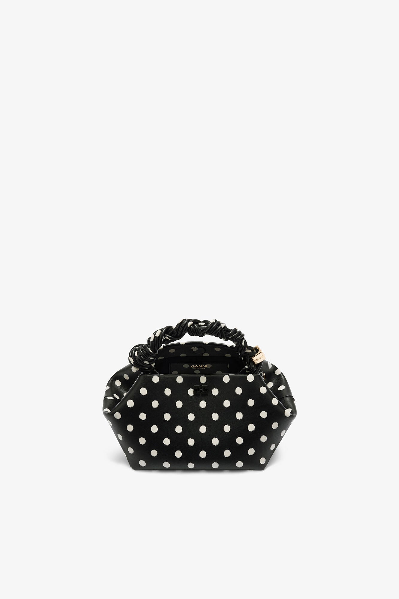 Sac Ganni Bou Petit Noir à Pois