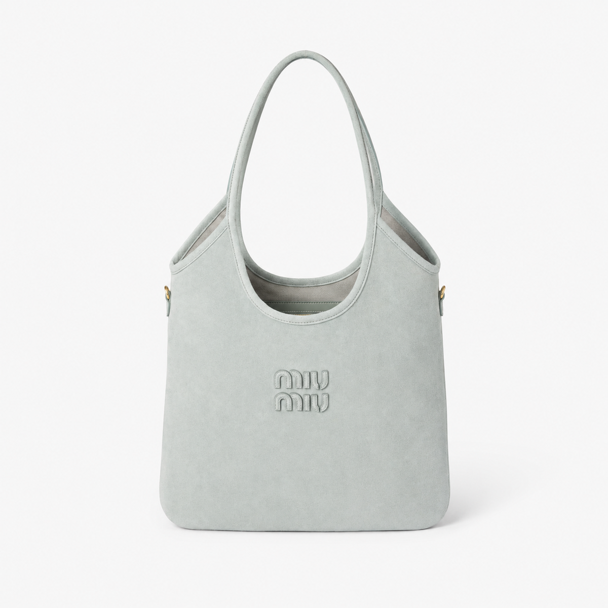 MiuMiu Sac IVY en Suède Blanc