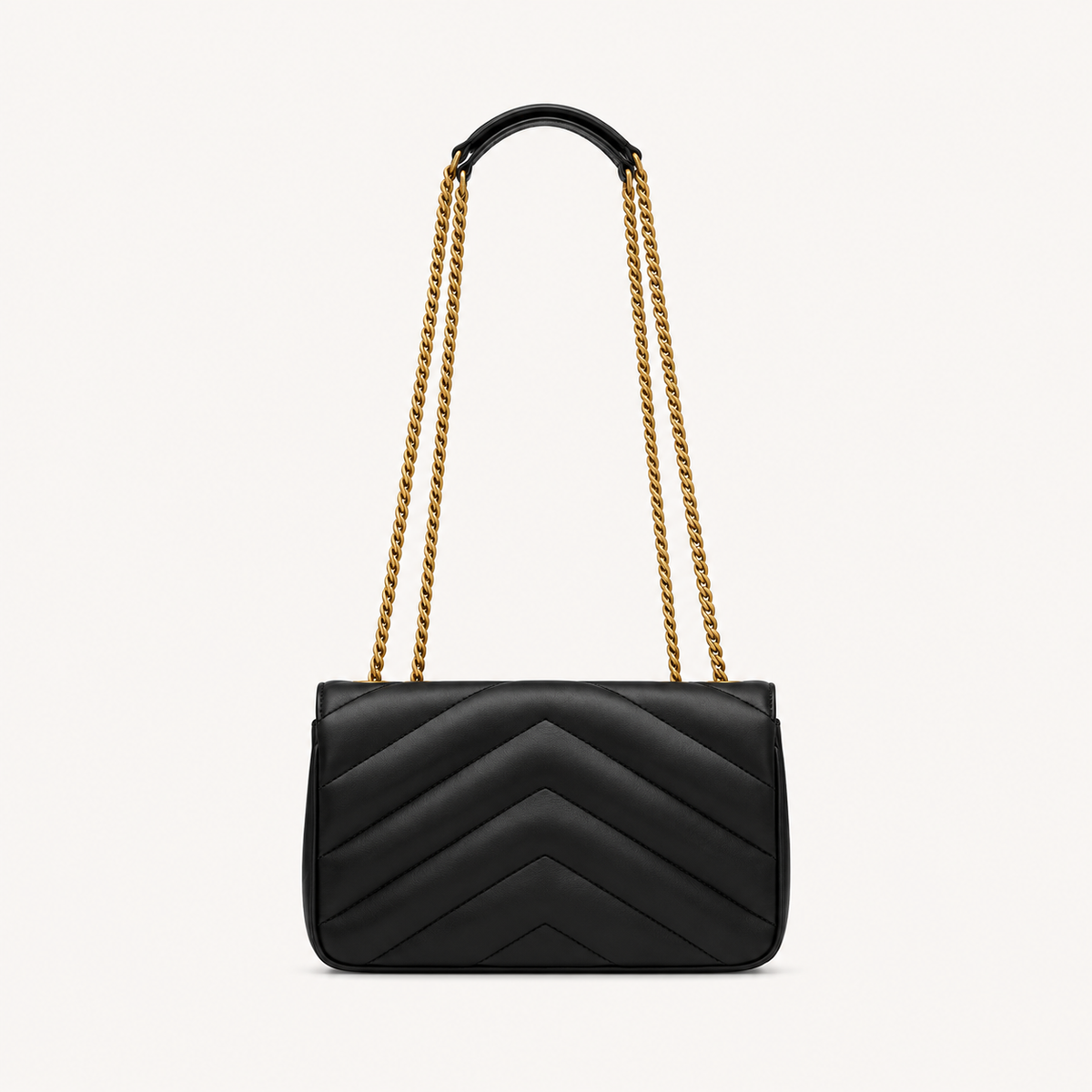 Saint Laurent Sac Loulou en Small Matelassé Noir