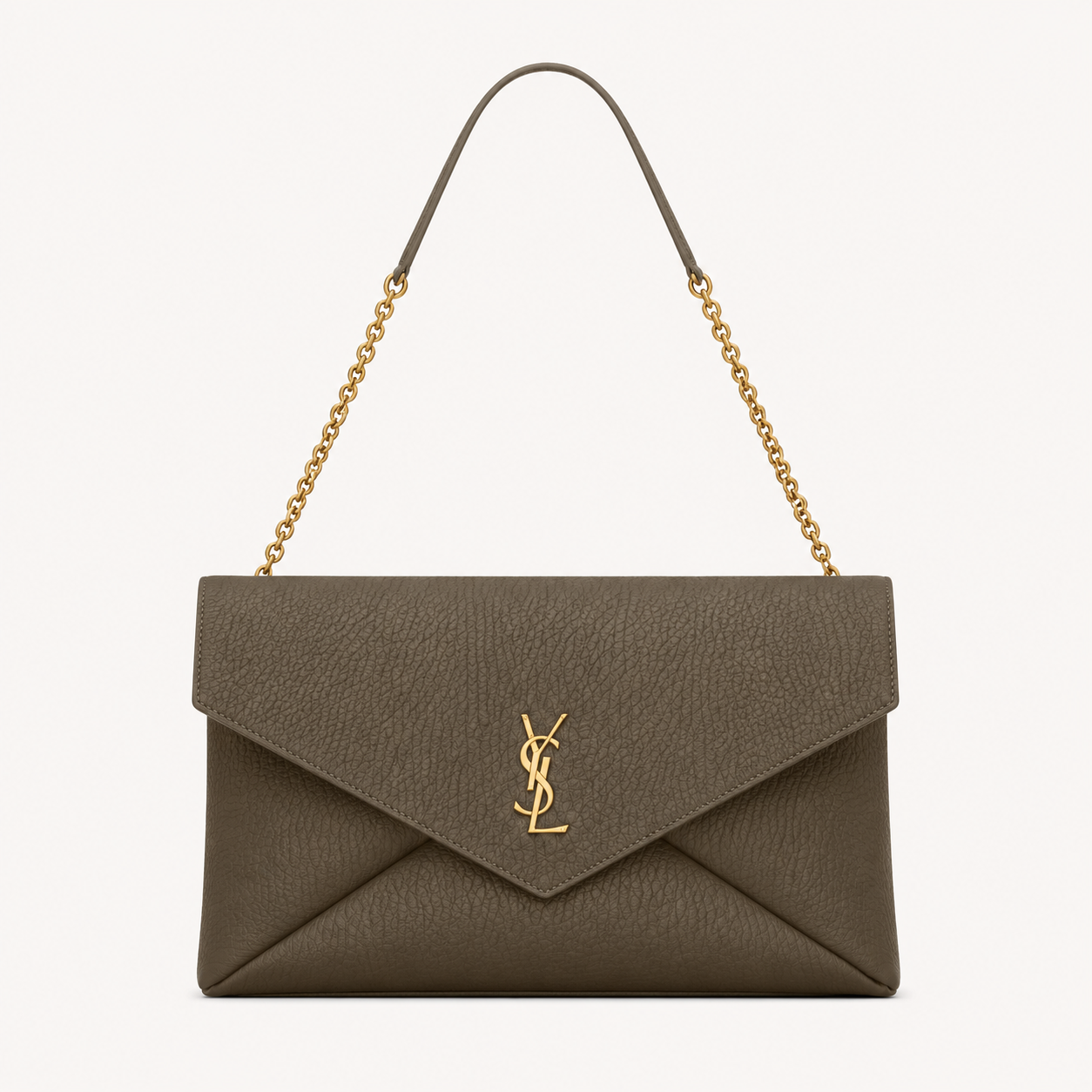 Saint Laurent Sac Cassandre Large à Chaîne Kaki