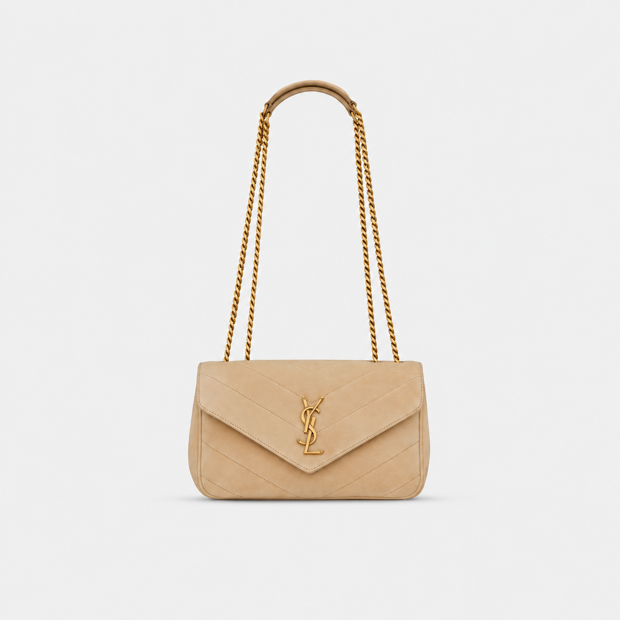 Saint Laurent Sac Loulou Small Suède Matelassé