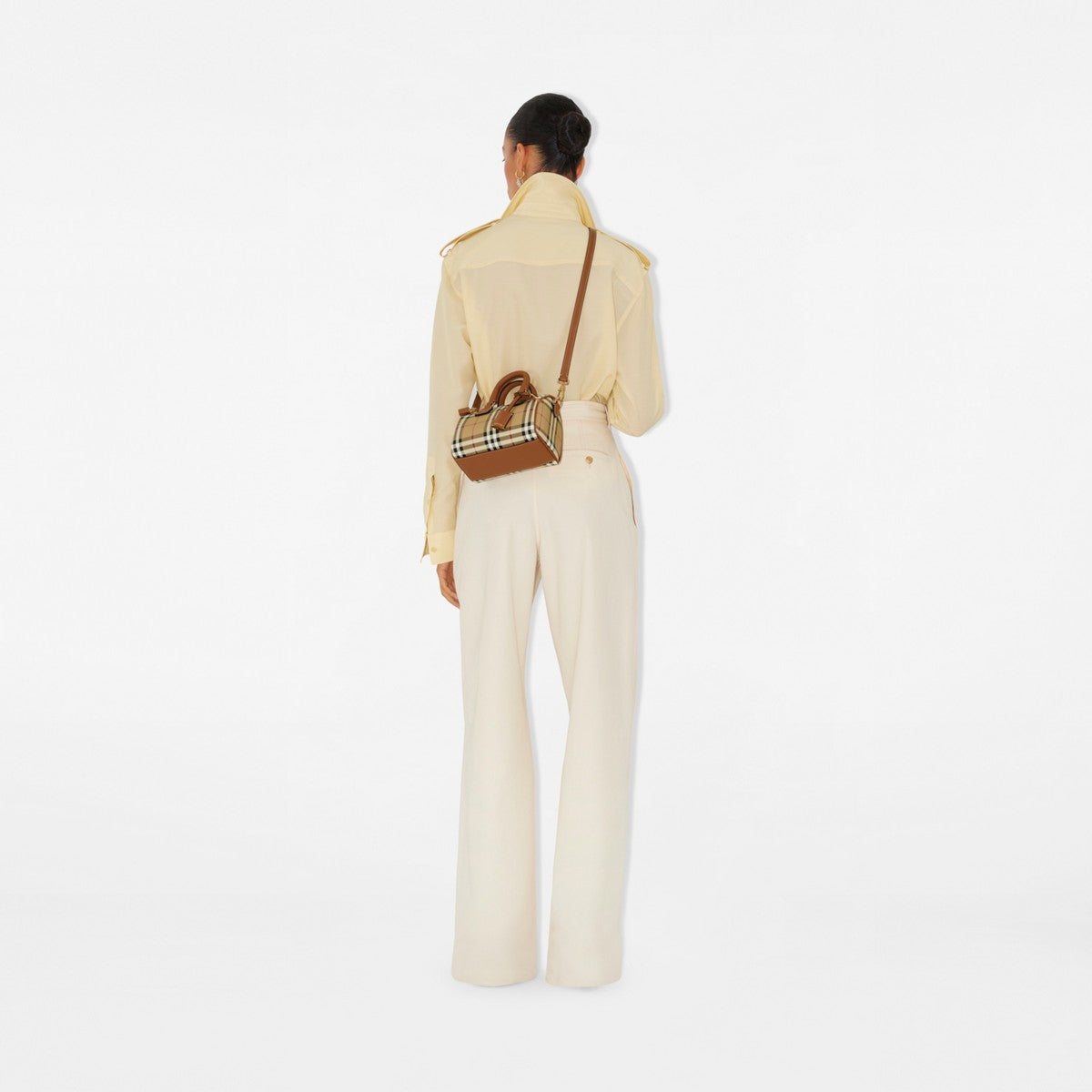 Burberry Mini sac bowling Check Marron