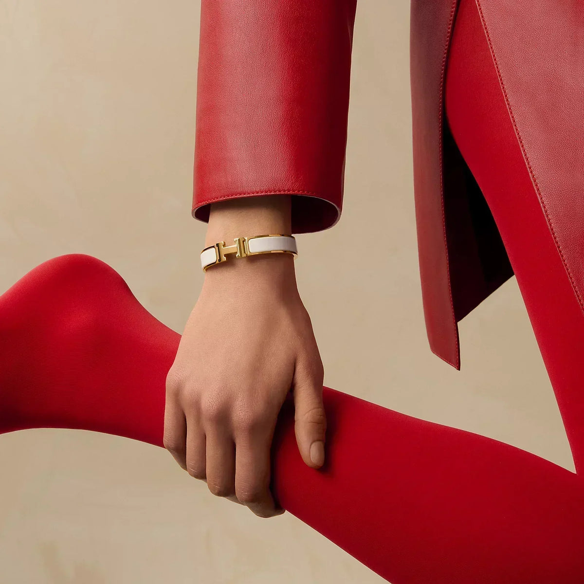 Hermès - Bracelet Clic H Crème