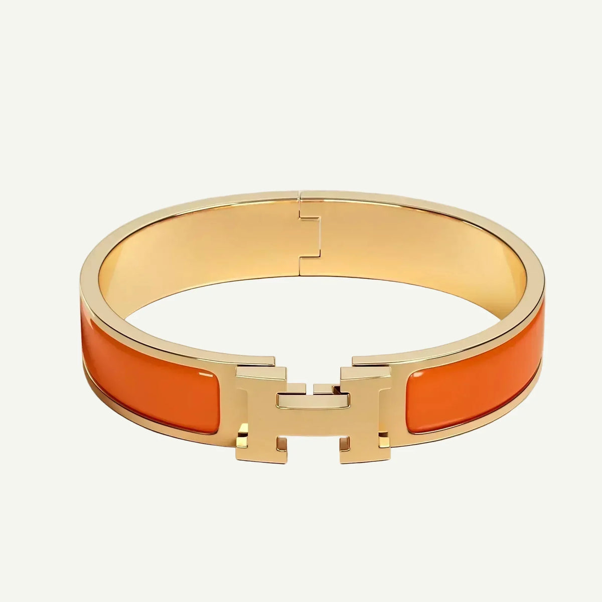 Hermès - Bracelet Clic H Orange Fruité