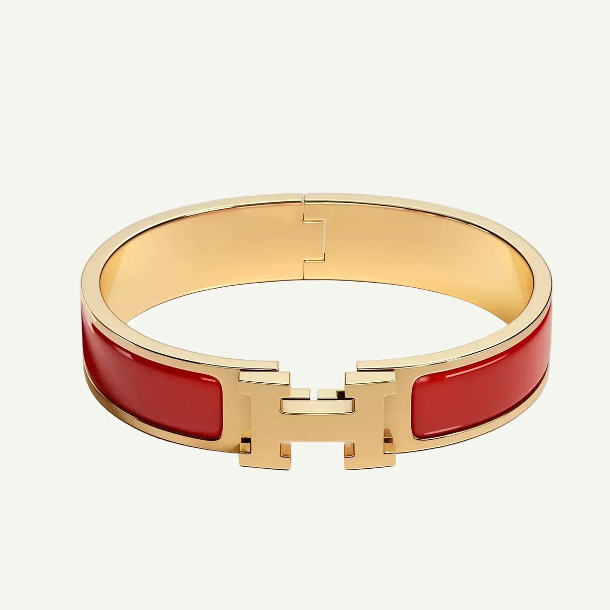 Hermès - Bracelet Clic H Rouge Amarante