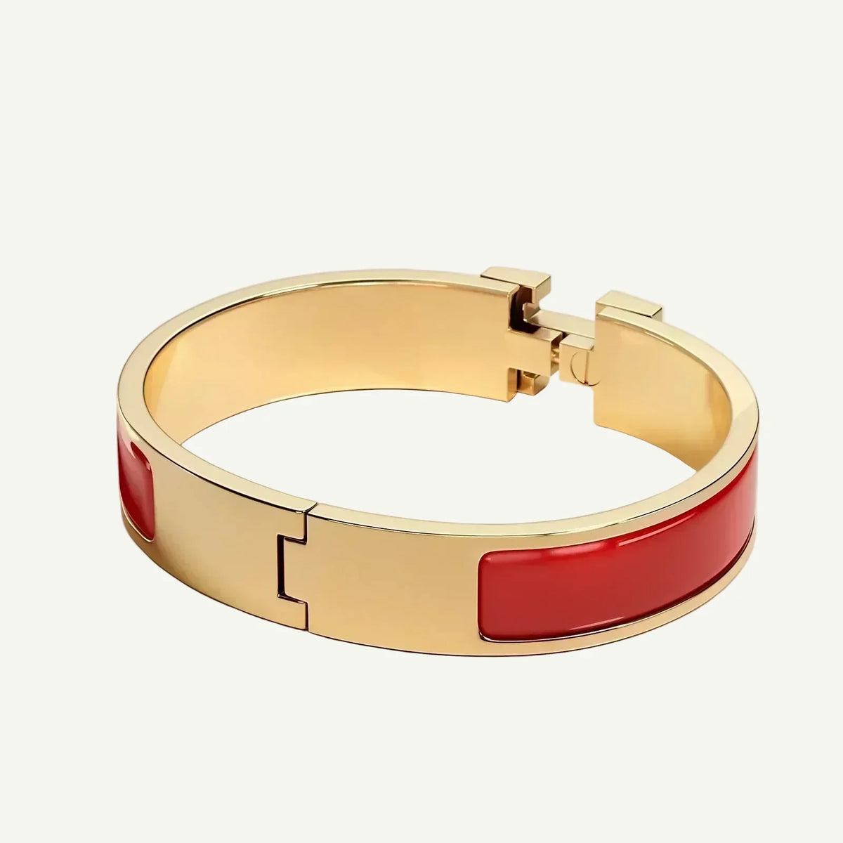 Hermès - Bracelet Clic H Rouge Amarante