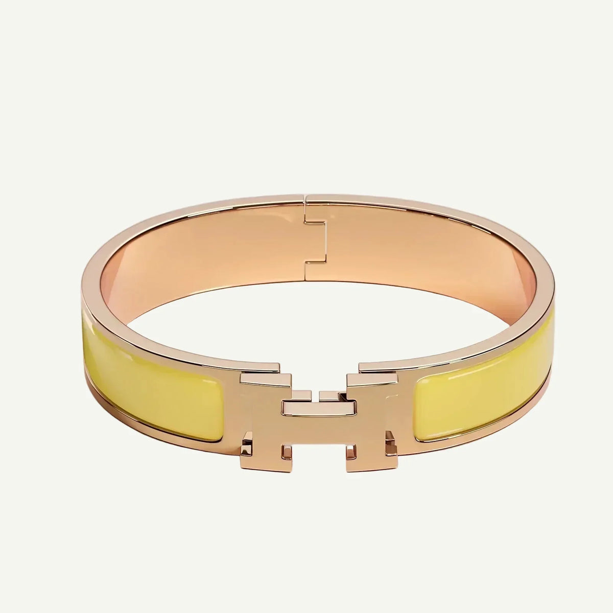 Hermès - Bracelet Clic H Jaune Or Rose