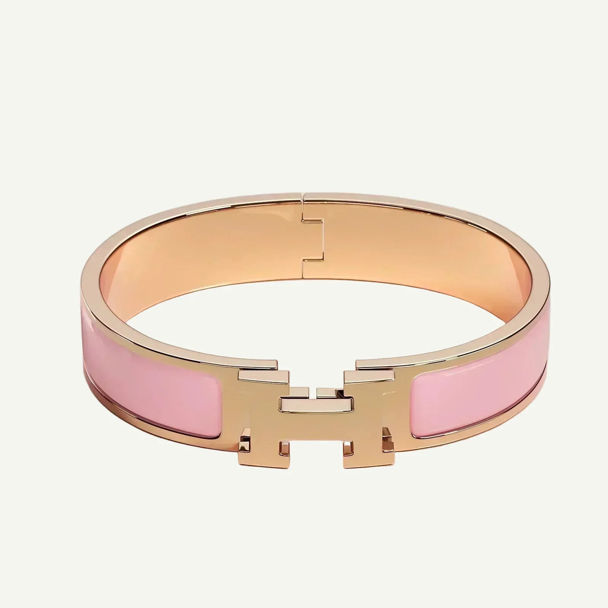 Hermès - Bracelet Clic H Rose Fever Or Rose