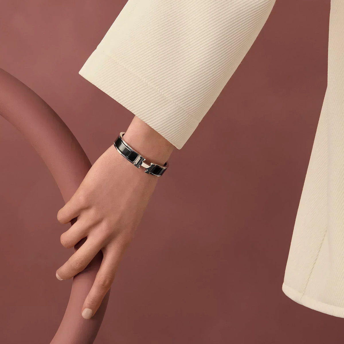 Hermès - Clic H Bracelet Noir