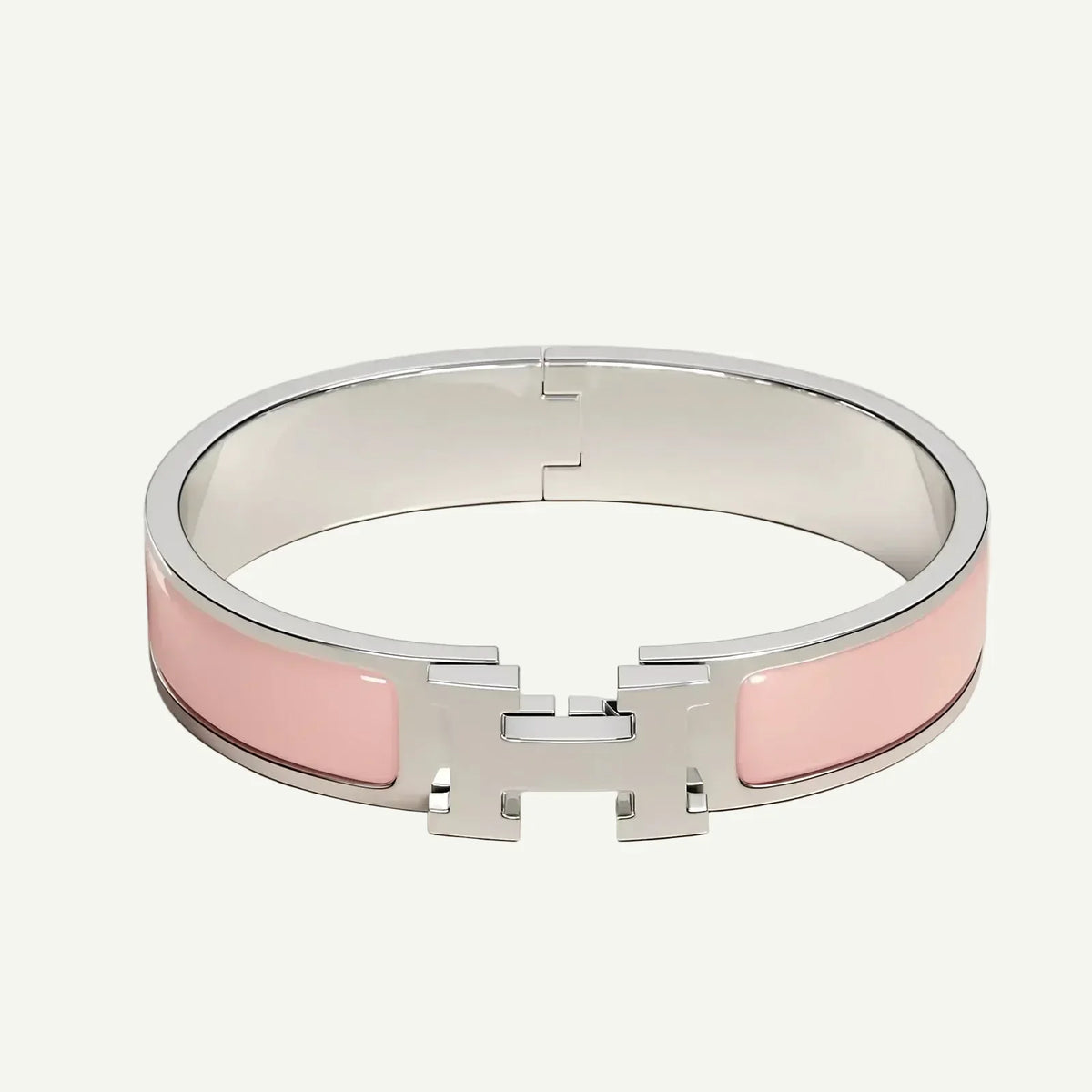 Hermès - Clic H Bracelet Rose Candeur