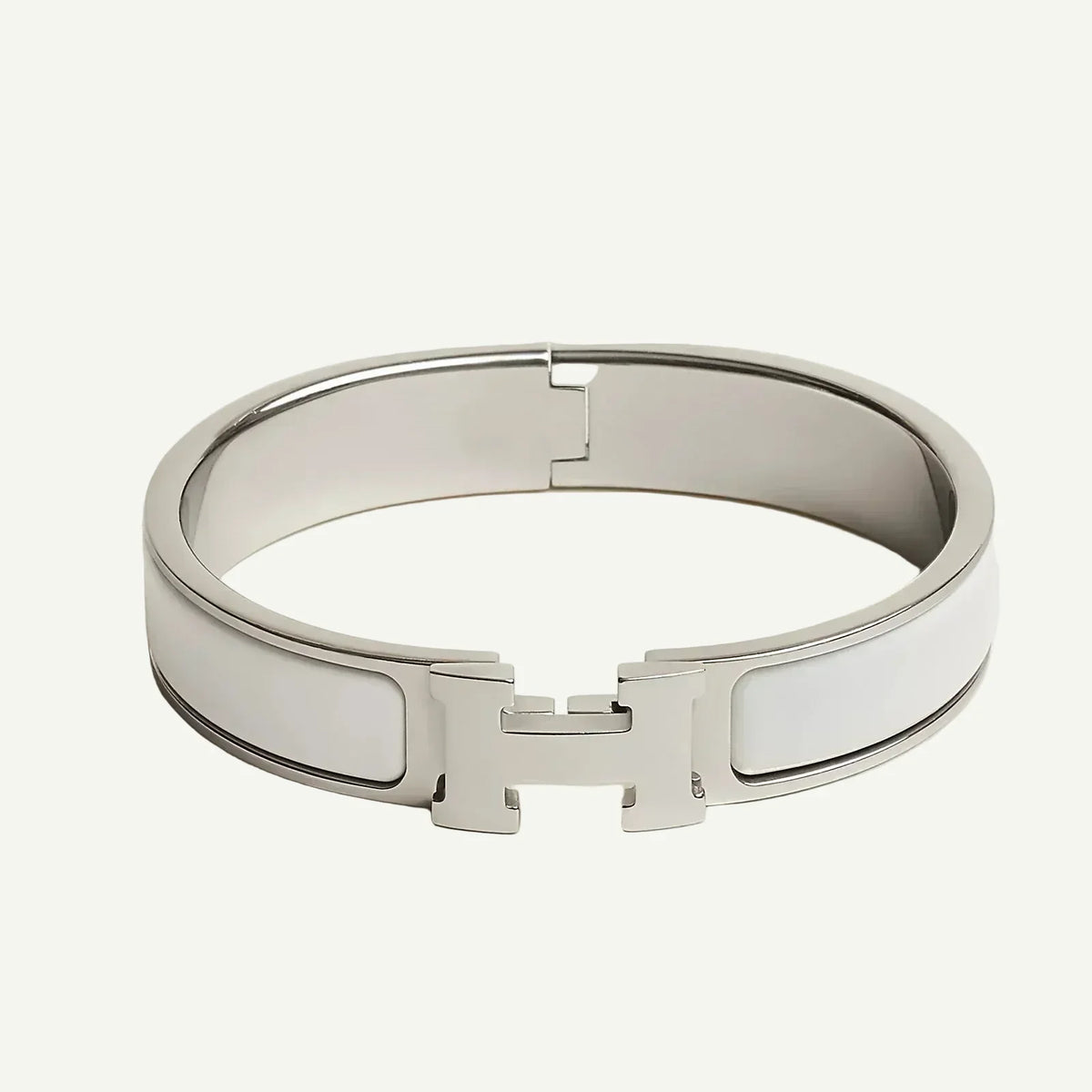 Hermès - Clic H Bracelet Blanc