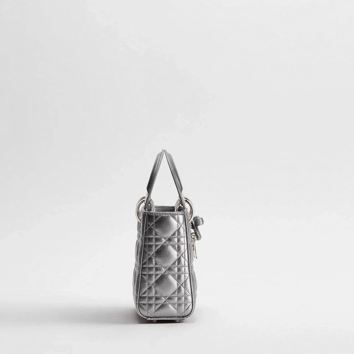 Dior Sac Lady Argentée Mini à chaîne