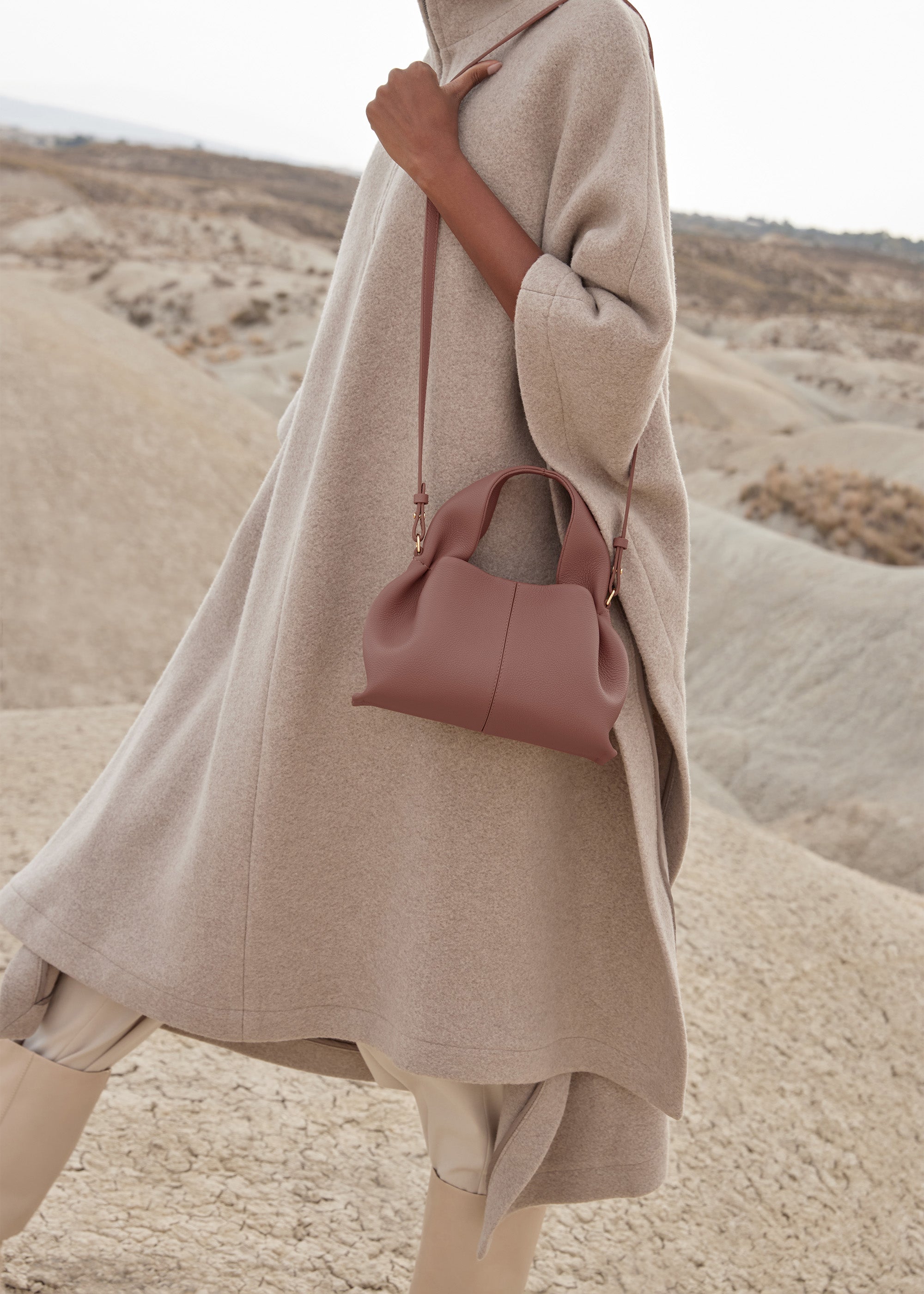 Polène Sac Numéro Neuf Mini Blush Grainé