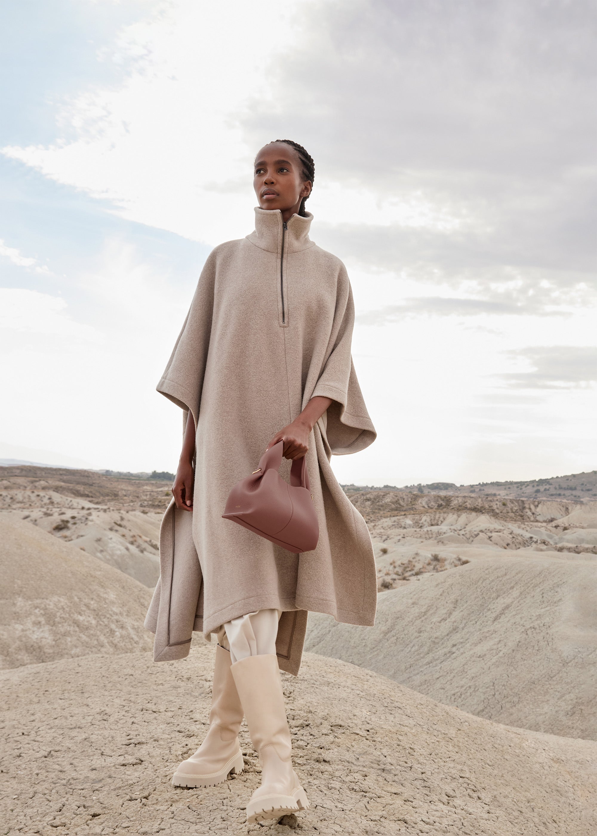 Polène Sac Numéro Neuf Mini Blush Grainé