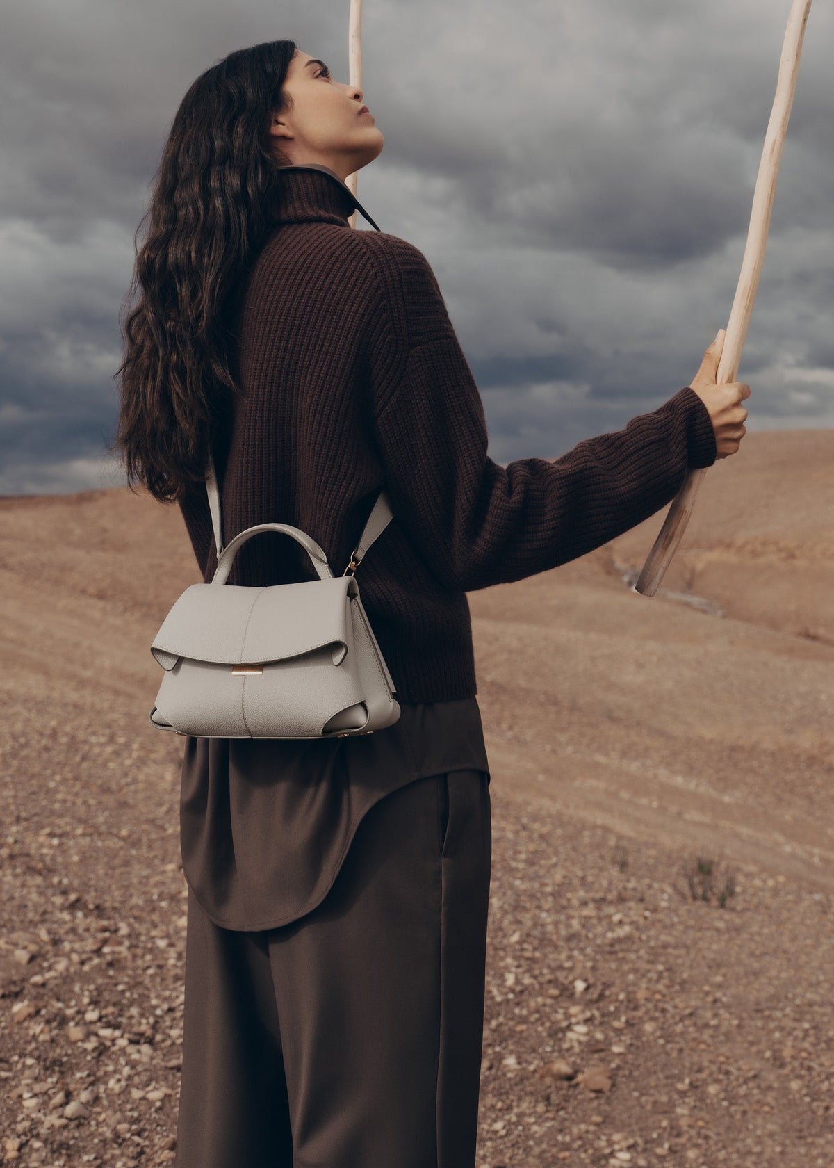 Polène Sac Mokki Mini Craie Grainé