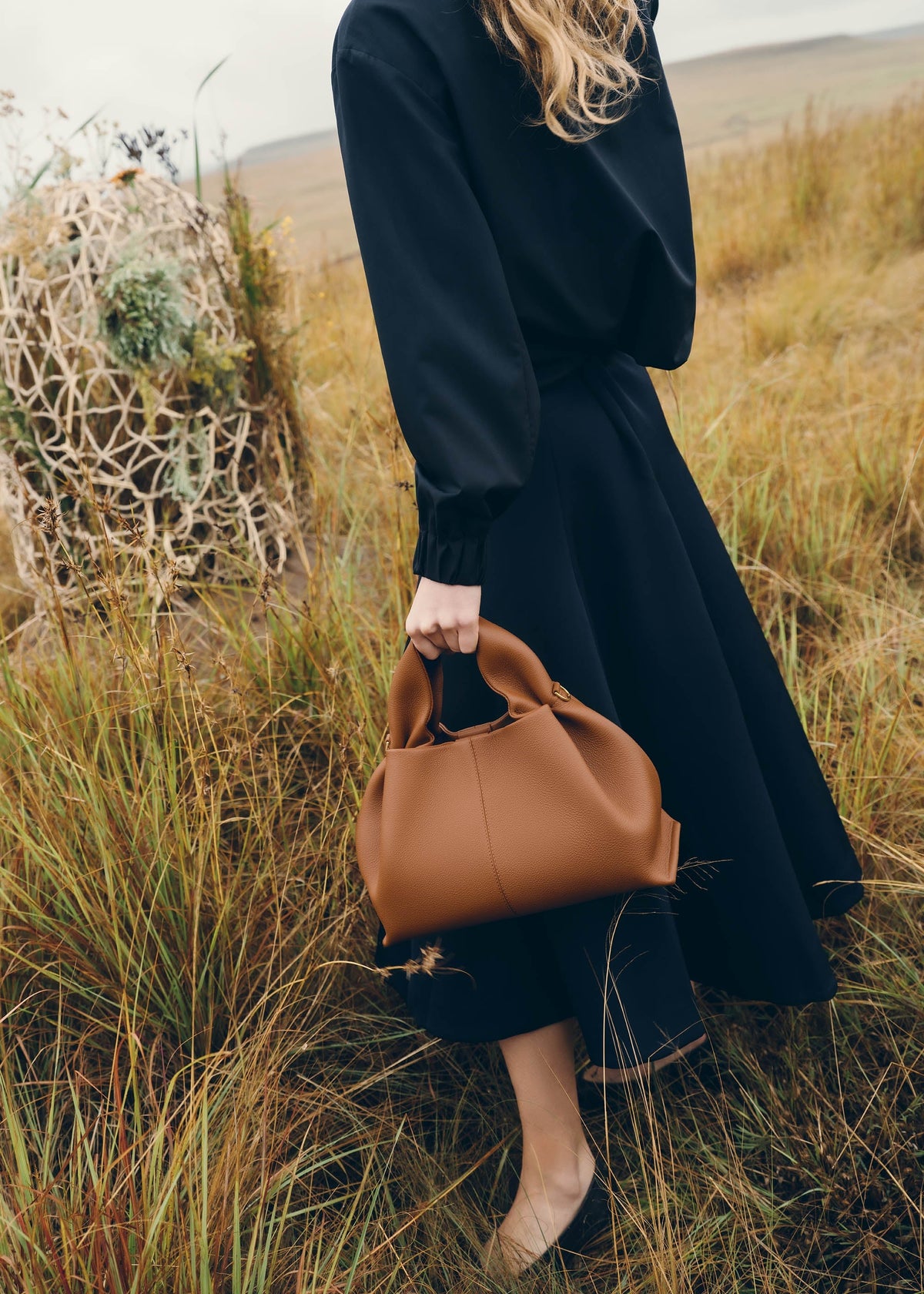 Polène Sac Numéro Neuf Camel Grainé