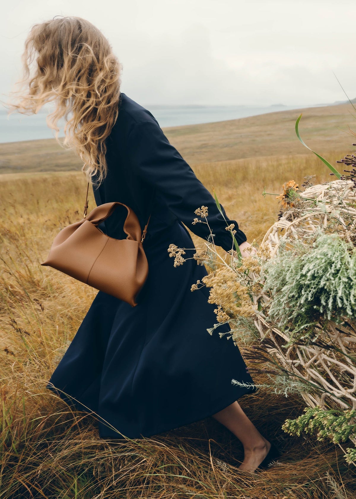 Polène Sac Numéro Neuf Camel Grainé