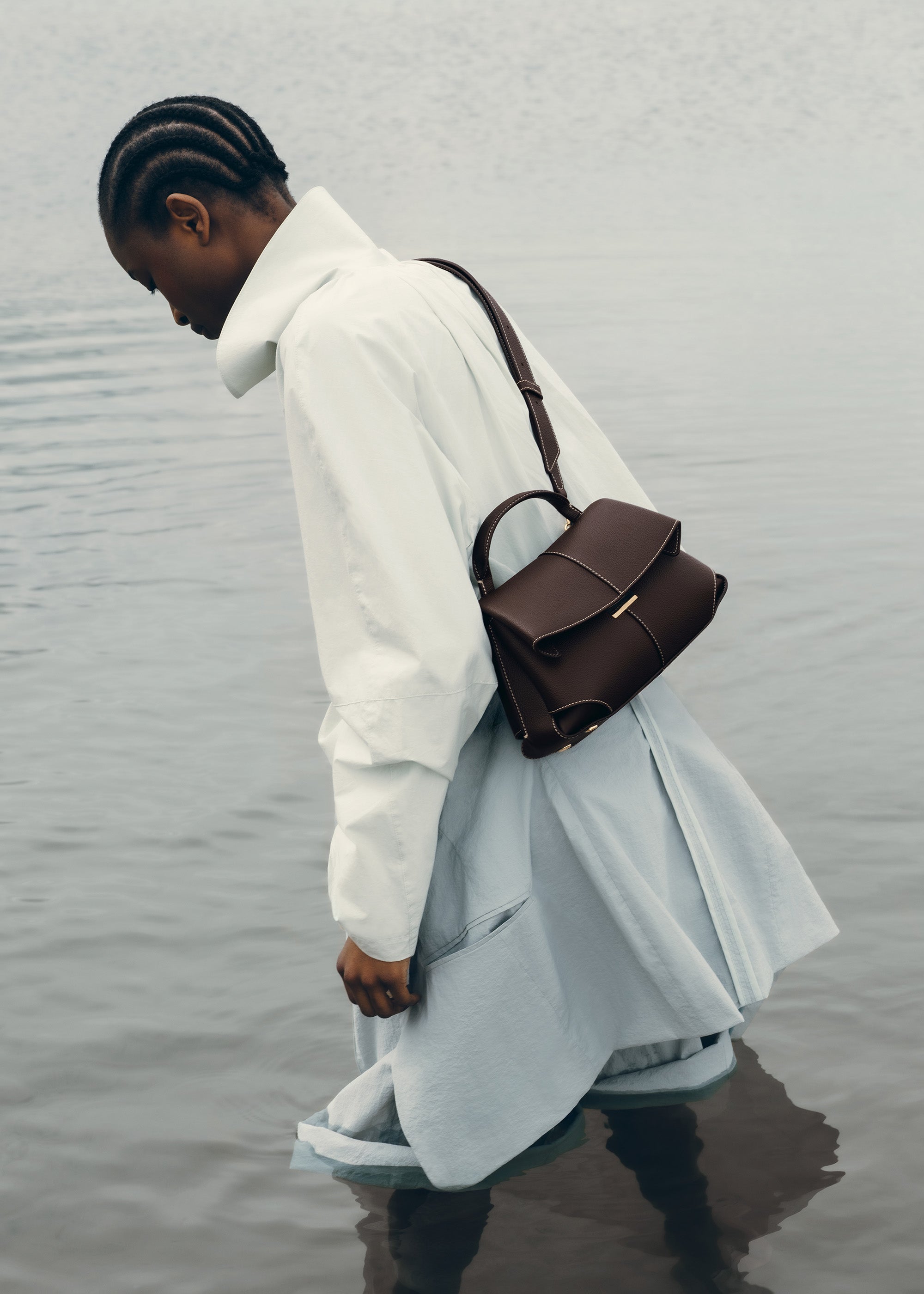 Polène Sac Mokki Mini Ébène Grainé