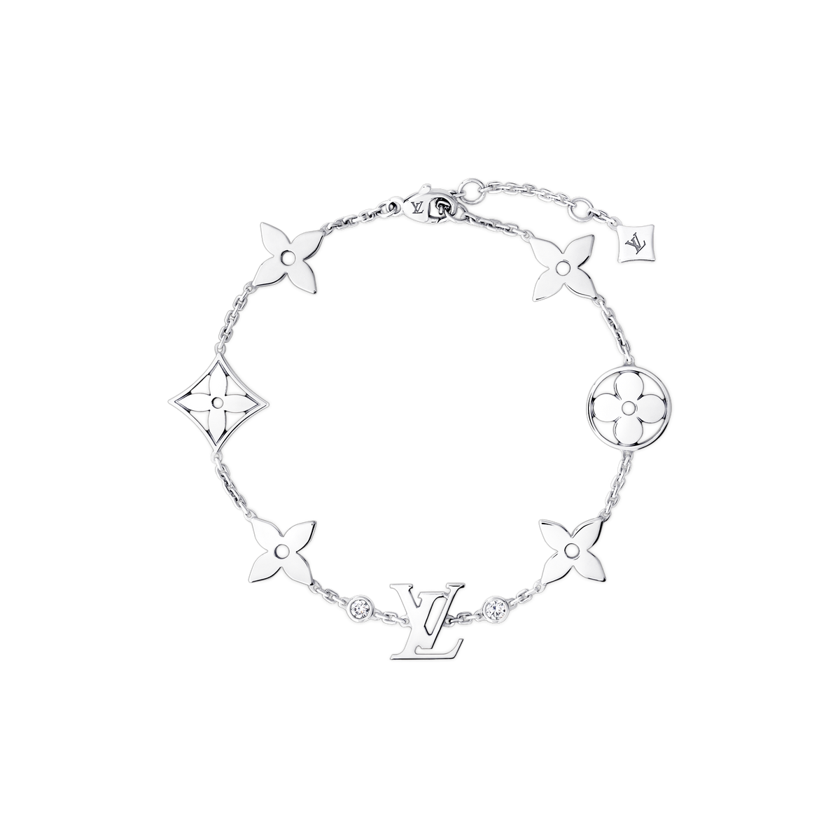 LV - Bracelet Monogram Blossom Or Blanc