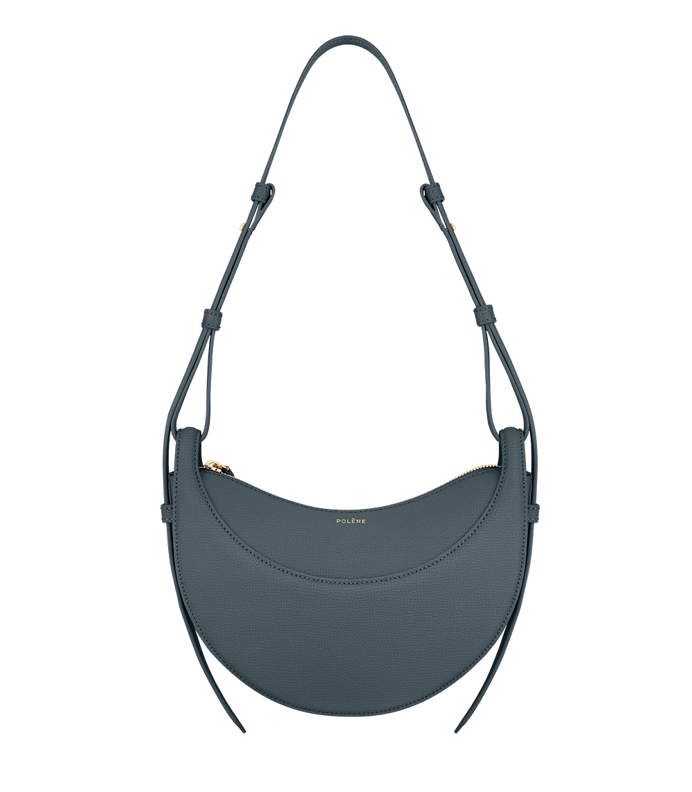 Polène Sac Numéro Dix Bleu Minuit Grainé