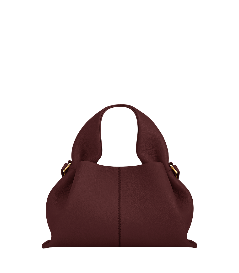 Polène Sac Numéro Neuf Mini Cerise Noire Grainé