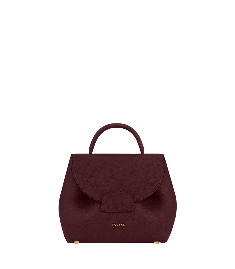 Polène Sac Numéro Un Nano Bordeaux Grainé