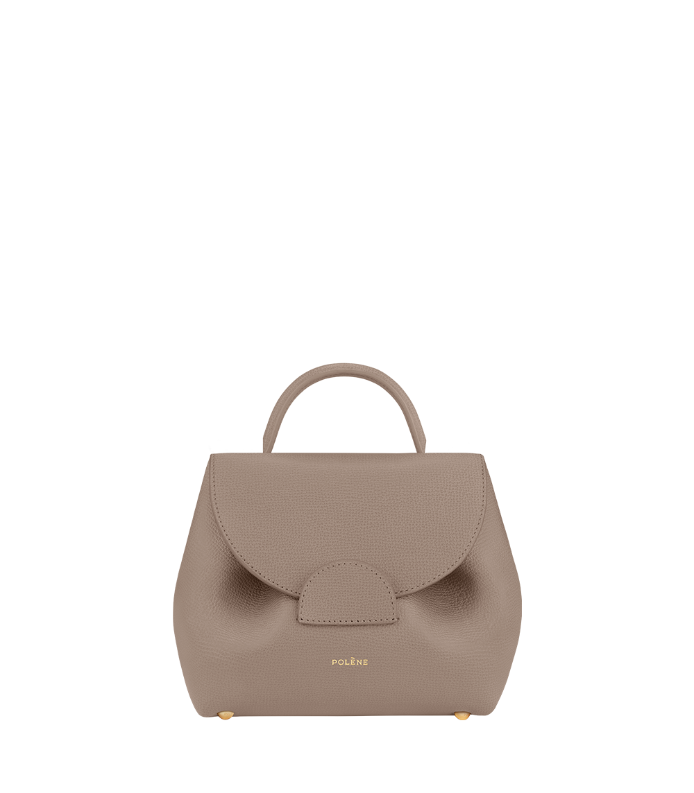 Polène Sac Numéro Un Nano Taupe Grainé