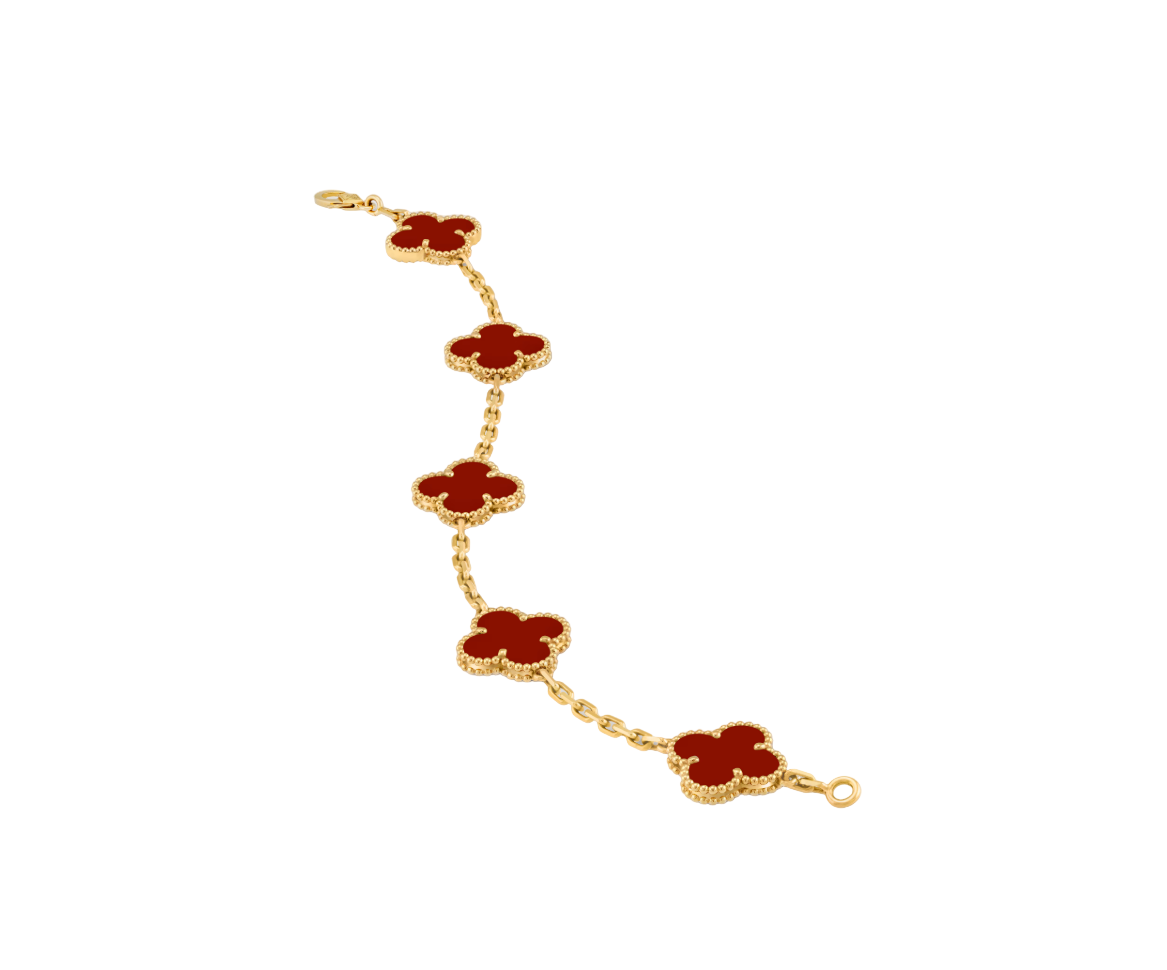 Van Cleef Vintage Alhambra 5 motifs Cornaline