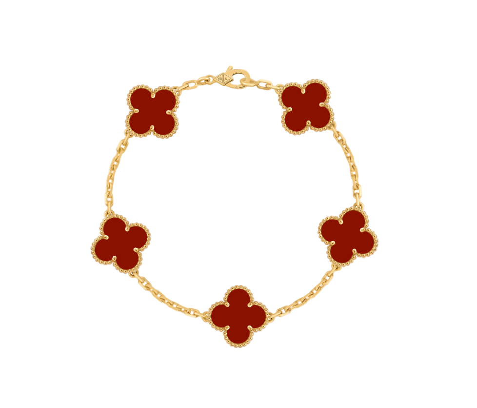 Van Cleef Vintage Alhambra 5 motifs Cornaline