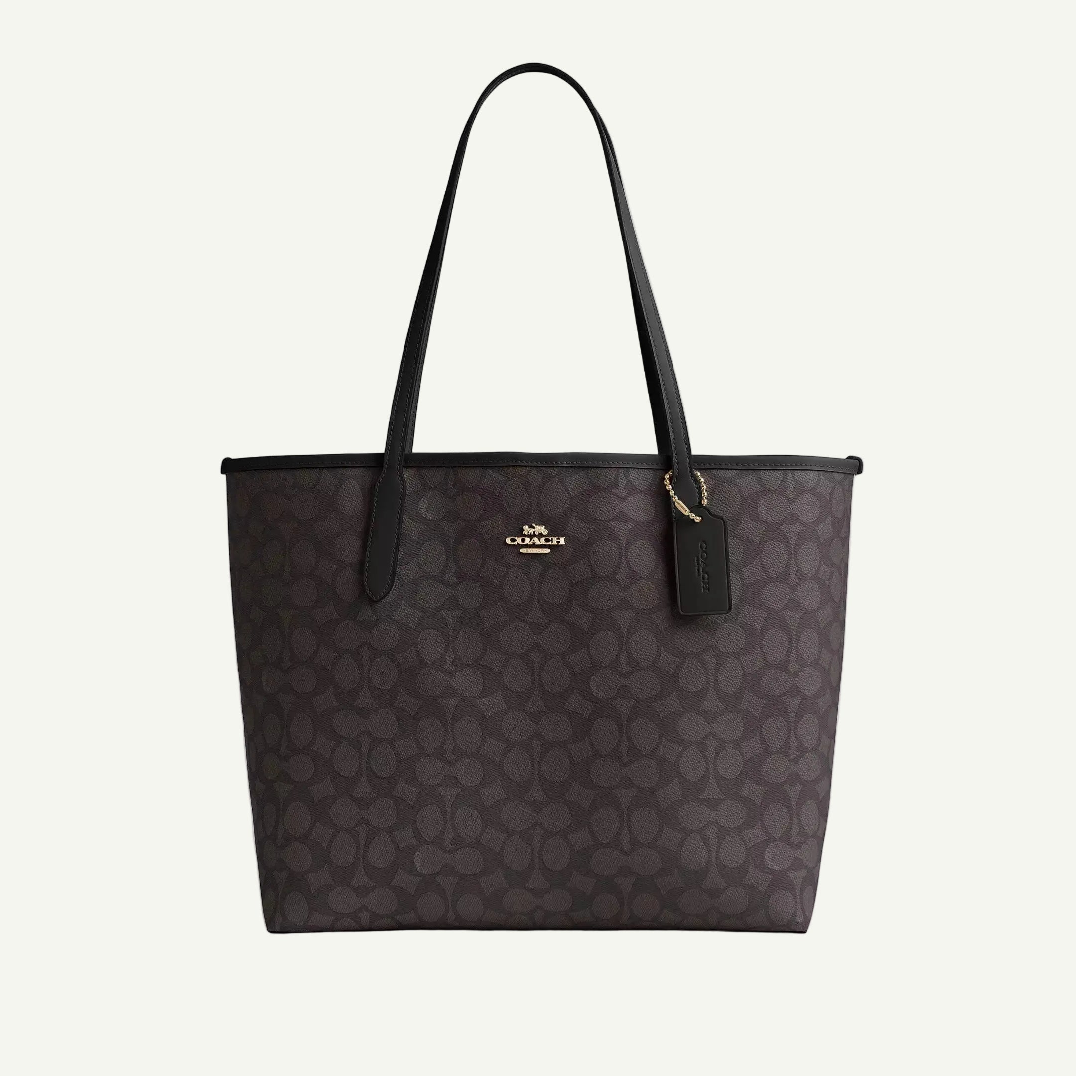 Coach Sac Cabas City Noir Toile