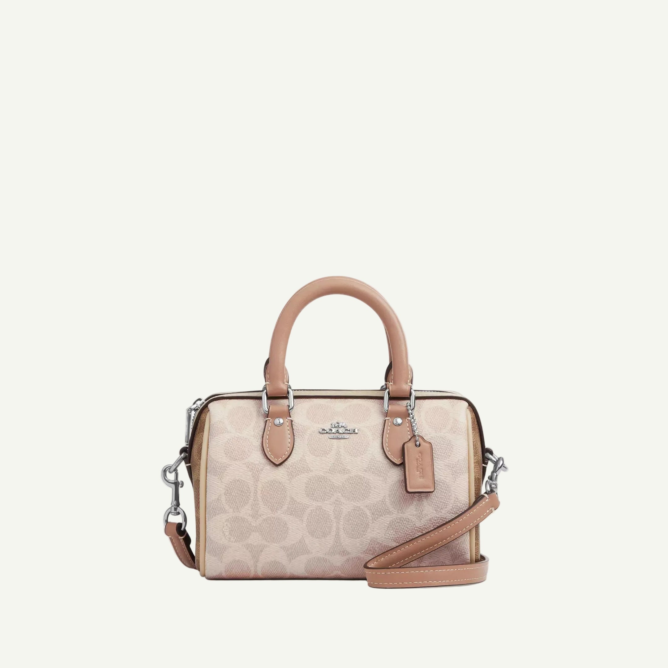 Coach Mini sac Bandoulière Rowan Beige Toile